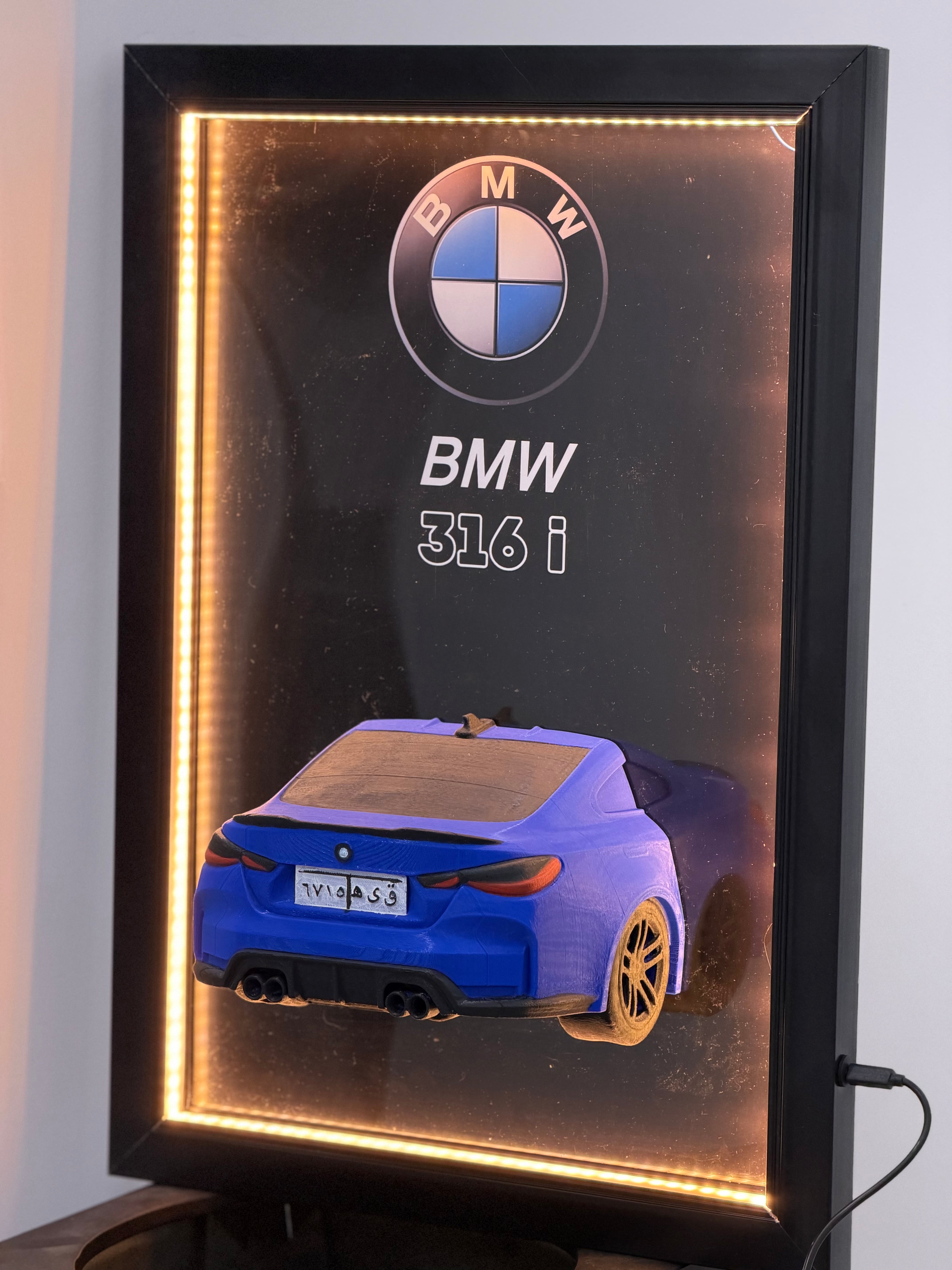 “BMW car 3d portrait”