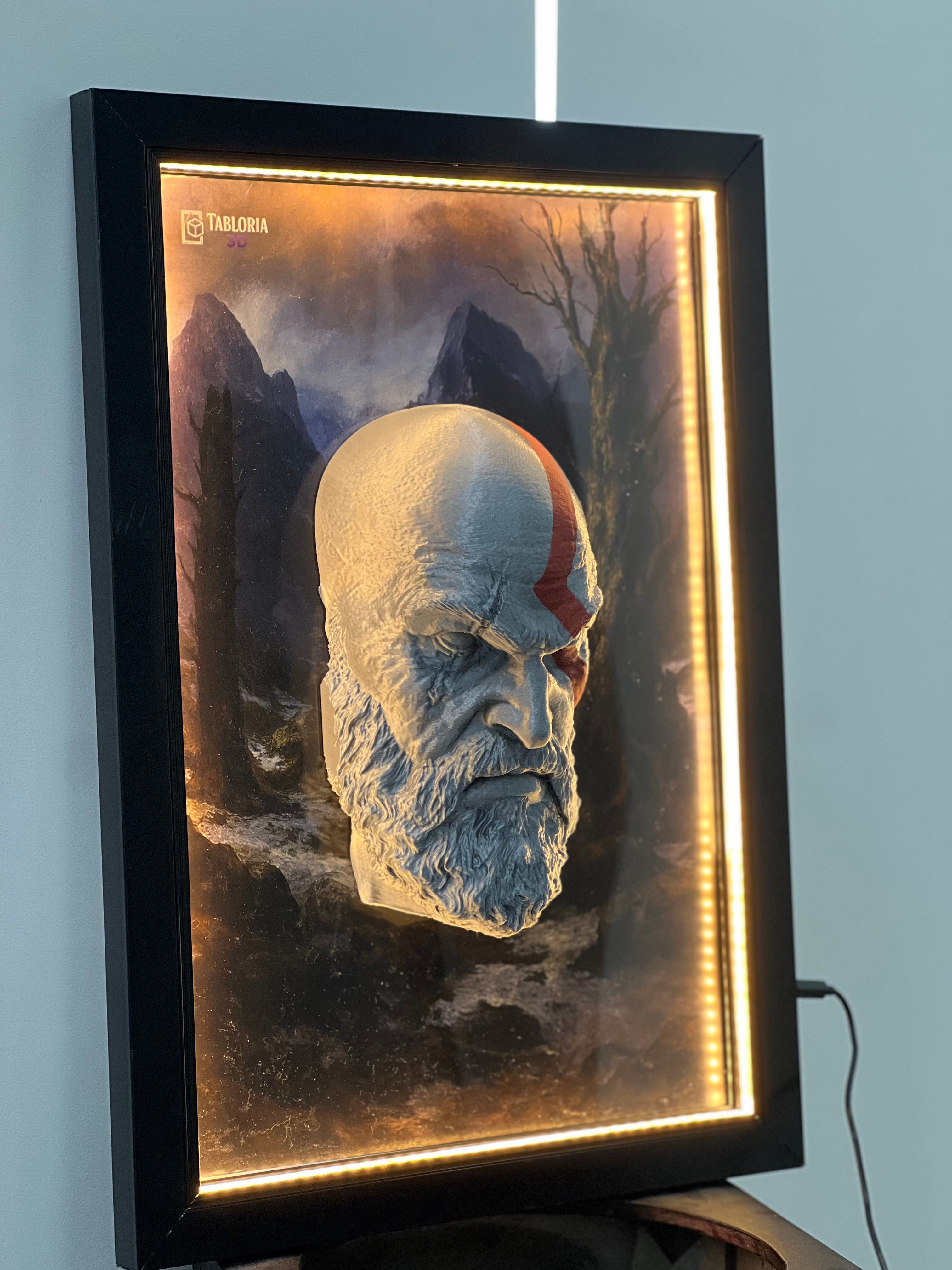 “Kratos 3d portrait”
