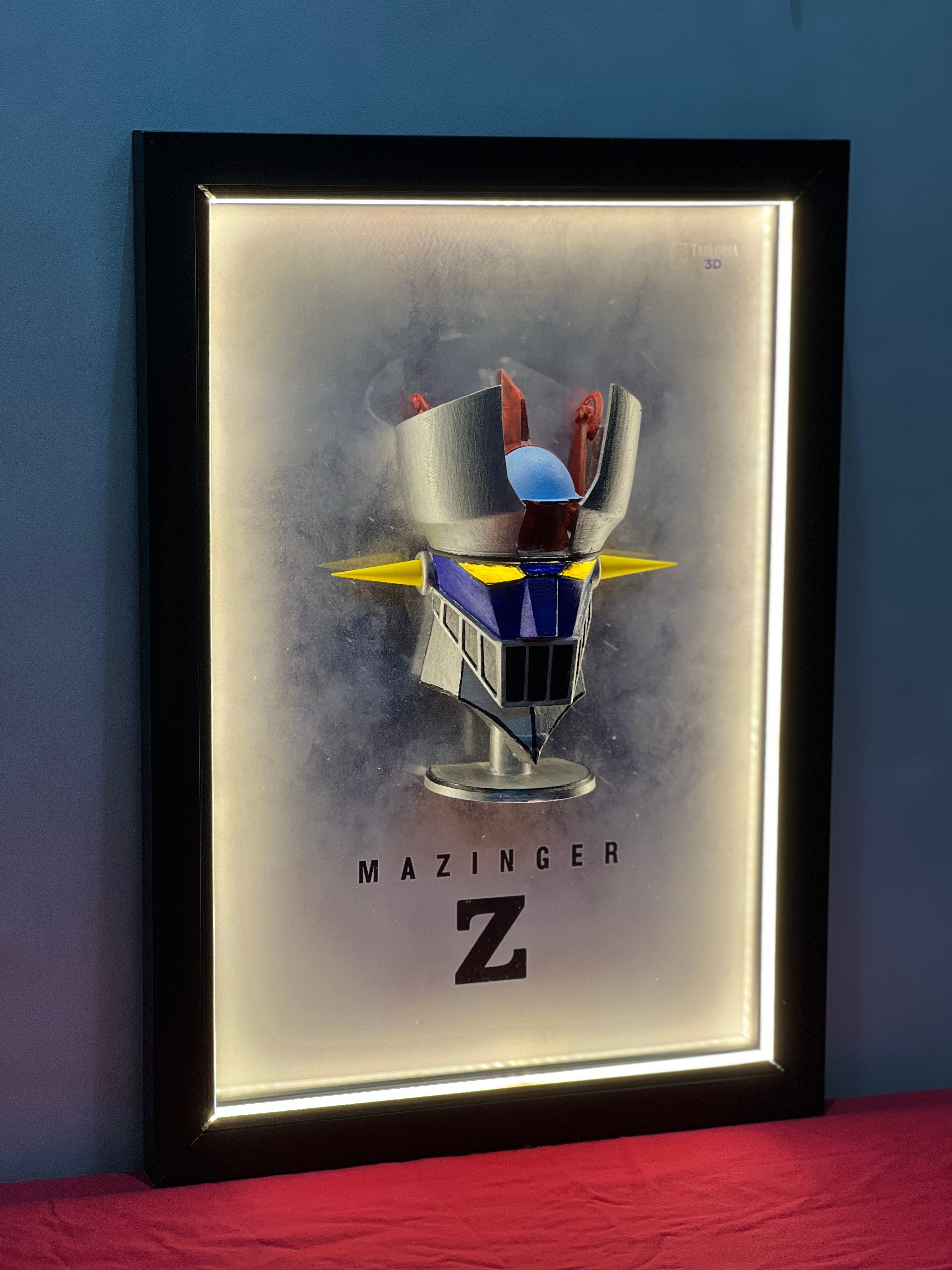 “Mazinger illuminated eye 3d portrait”