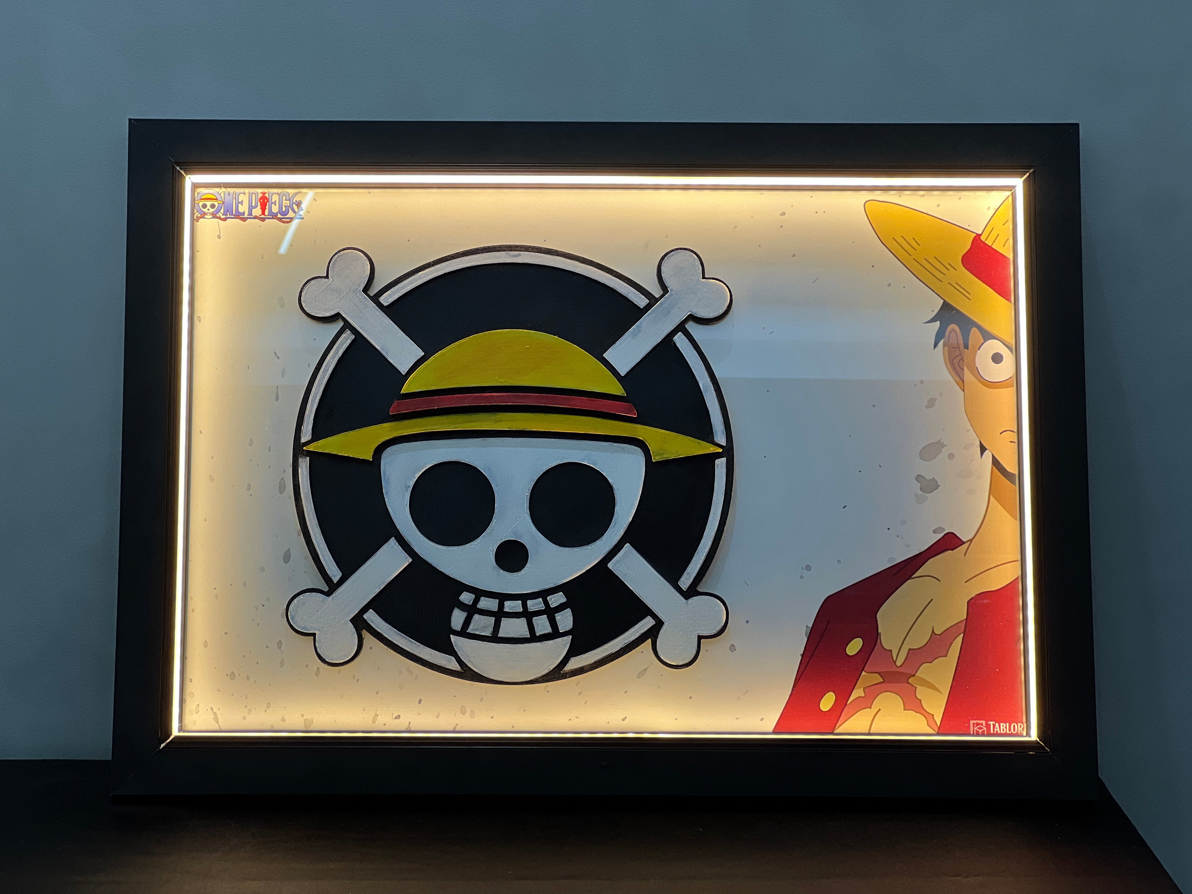 “One piece logo 3d portrait”