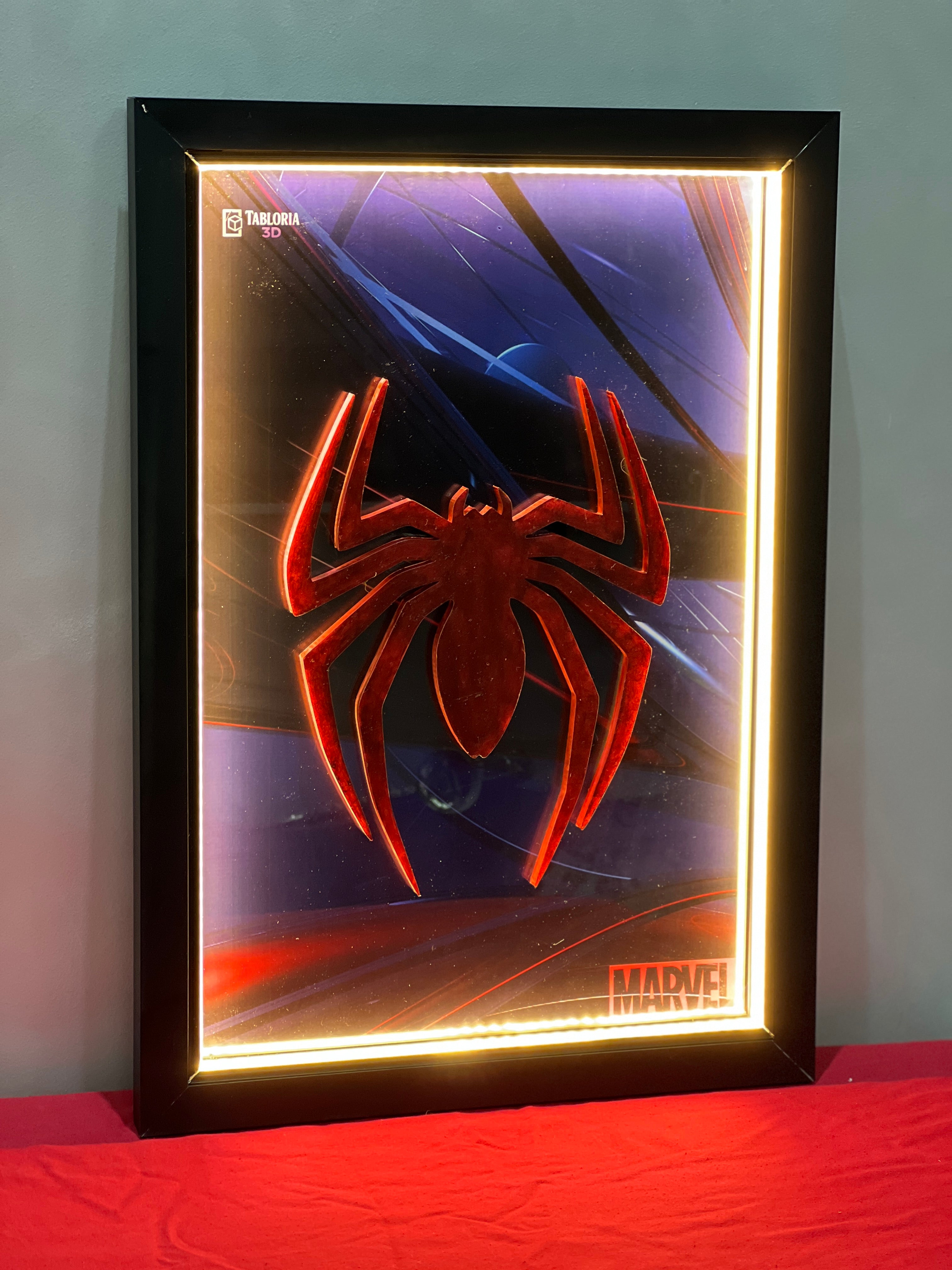 “Spiderman logo 3d portrait”