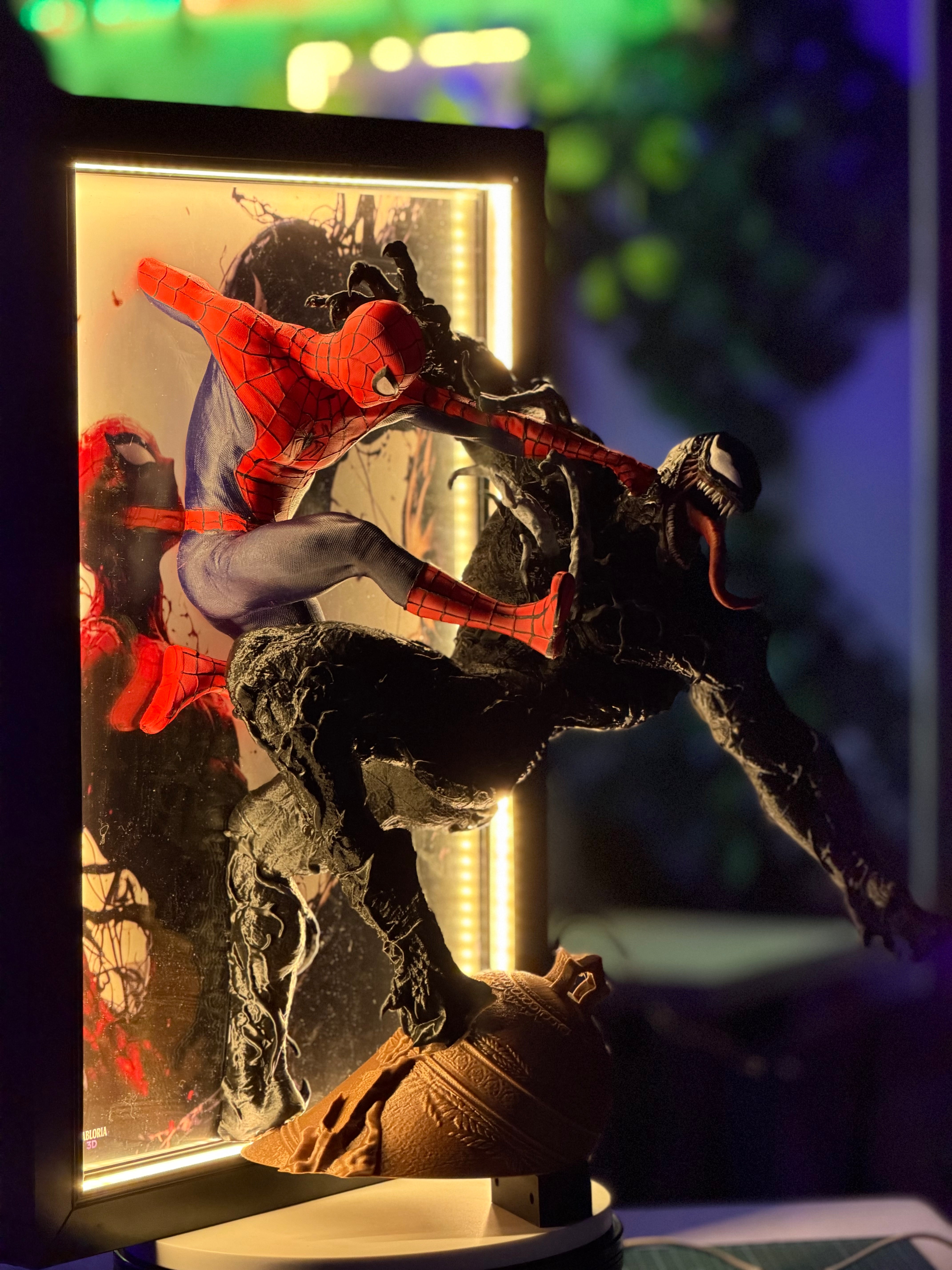“Venom vs spiderman portrait”